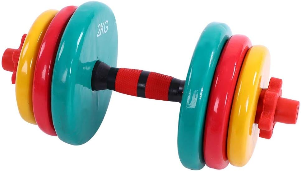Fitness Dumbbell, Colorful Removable Non Slip Grip Fitness Gym Home Weight Lifting Hand Dumbbell for Strength Training (20KG)