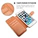 OCASE iPhone 6 Plus Case iPhone 6S Plus Case [Screen Protector Included] Leather Wallet Case [Slim Fit] - for Apple iPhone 6 Plus and 6S Plus Devices - Light Brown