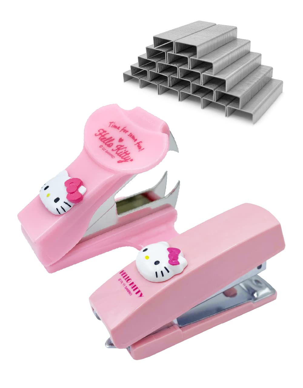 Photo 1 of ADDY & PLUSY Mini Stapler Set with 1,000 Staples/Box, Staples Remover, School, Office Stationery (Pink, Plastic, Manual, Mini Stapler)
