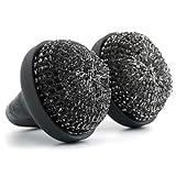 Yukon Glory YG-40065 Premium BBQ Grill Brush Easy Grip Stainless Steel Double Pad Cleaning Accessory Great Gift For Grillers