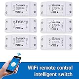 Sonoff WiFi Switch Pack of 6 Wireless Remote Control Electrical for Household Appliances Compatible with Alexa DIY Your Home via Iphone Android App