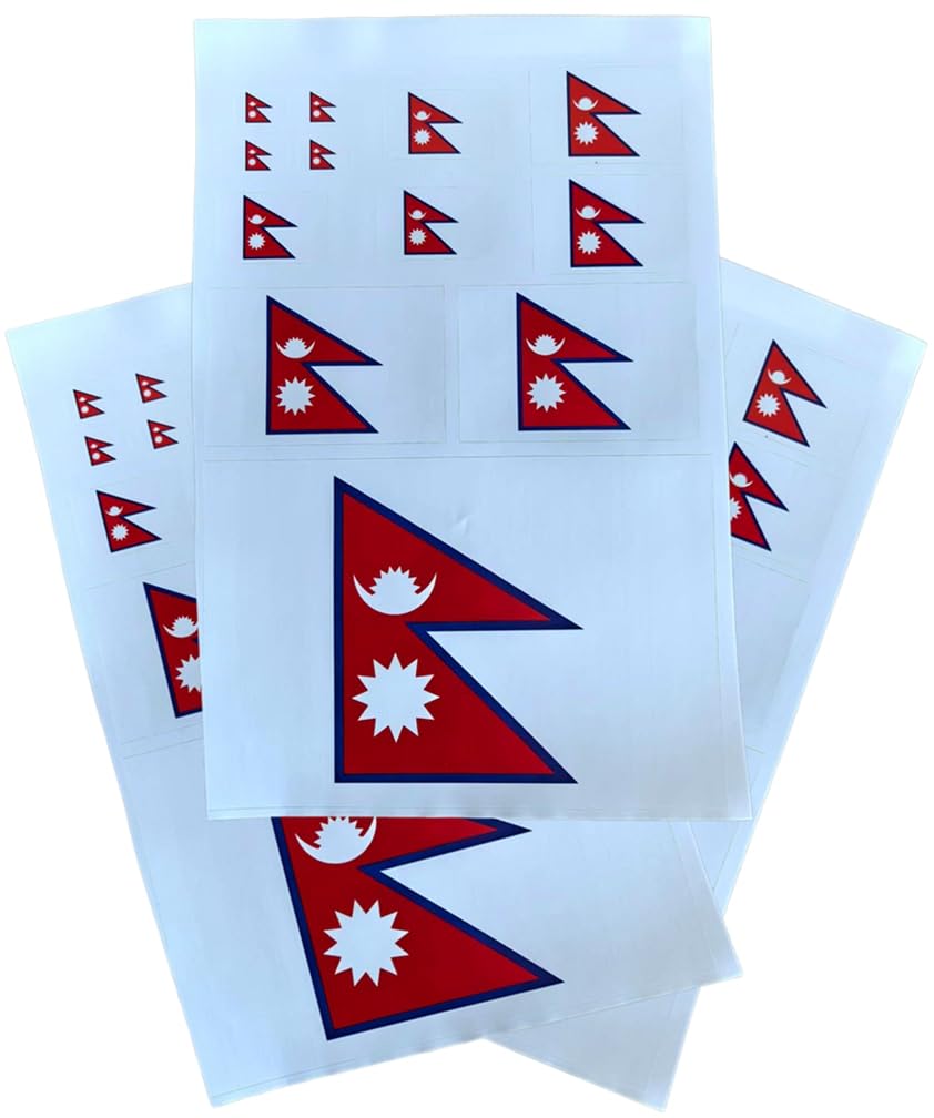 EUIOSFDC Decal in Multiple Sizes Nepal Flag Sticker