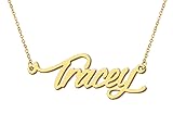 Aoloshow Tracey Dainty Name Necklace for Womens 18k