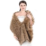 Aukmla Women's Large 1920 Brown Faux Fur Shawl Bride Wedding Fur Wraps and Shawls Faux Mink Shawl for Women and Girls (Brown) Aukmla Women's Large 1920 Brown Faux Fur Shawl Bride Wedding Fur Wraps and Shawls Faux Mink Shawl for Women and Girls (Brown)