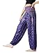 B BANGKOK PANTS Harem Pants Women Boho Clothes with Pockets (Blue Peacock, One Size)