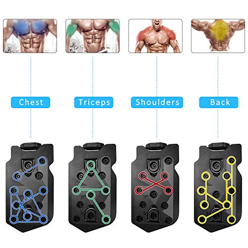 LSZE Push Up Board, Upgraded 20 in 1 Liegestütze Griff Brett, Fitness Geraete für Zuhause Kraftraining, Brust Trizeps Trainingsgeräte, Homeworkout Equipment, Sport Geräte Fuer Männer und Frauen