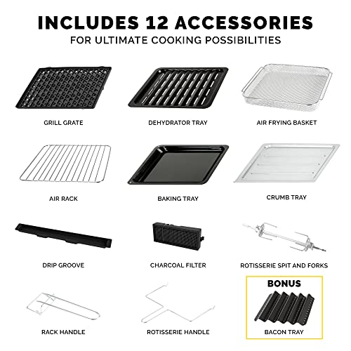 Kalorik MAXX Air Fryer Oven Grill Deluxe 26 Quart Digital Smokeless Indoor Grill & Air Fryer