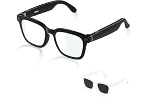 LAKEEN AI Smart Glasses with 800W HD Camera&1080P Video Recording | AI Assistant (ChatGPT), Translation, Voice & Music Control | Bluetooth 5.3/WiFi, Including Anti Blue Lights and Polarizing Lenses