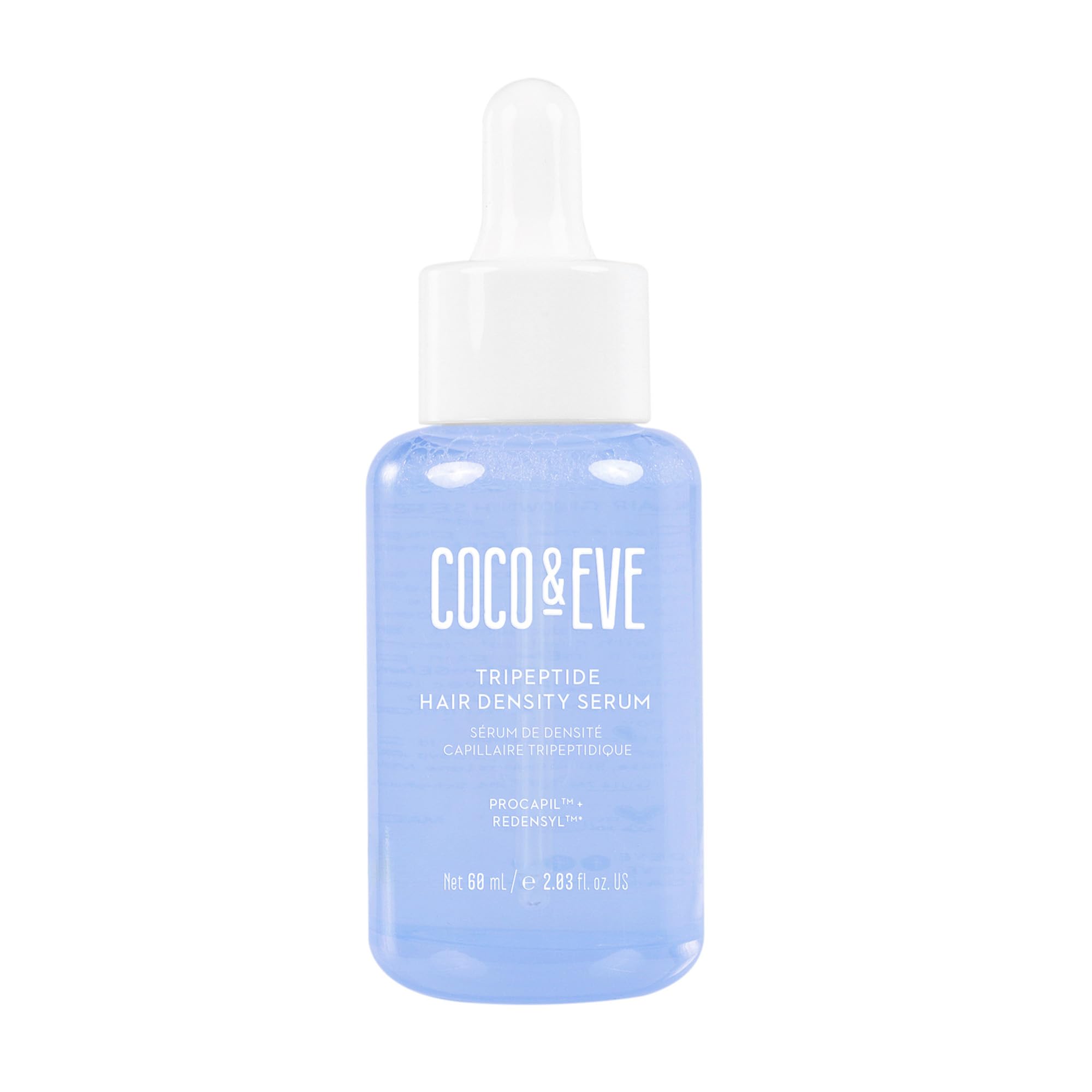 Coco & Eve Boost Therapy Tripeptide Hair Density Serum. For Thicker, Fuller Hair. Anti-Hair Loss & Shedding, Lightweight Scalp Treatment with Biotin & Caffeine for Volume & Restoration (60 ml)