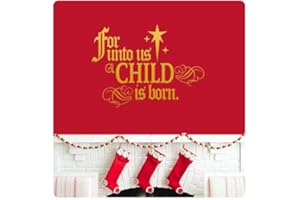 WALLPRESSIONS for Unto Us A Child is Born Luke 2:11 Wall Decal Sticker Merry Christmas Seasons Greetings Happy Holidays Santa Jesus Sign Color Choices in The City of David