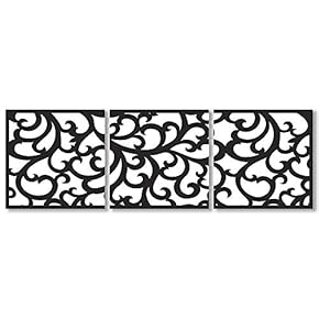 Black and White Simple Pattern Painting Artwork for...