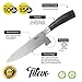 Tilevo Chef Knife - 8 Inch Carbon Steel Knife Sharp Blade & Balanced Comfortable Handle with Gift Case - Multipurpose Kitchen Knives for Chopping & Meat Cutting for Home and Restaurant