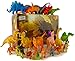 24 Jurassic Dinosaur Toys For 3, 4, 5, 6, 7 year old Boys Girls Toddlers Kids - Party Favors & Supplies- Plastic Action Figures for Bath Toys, Pool Toys & Pretend Play - STEM Learning Dino Set