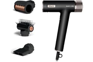 Shark SpeedStyle Pro Professional Performance High-Velocity Hair Dryer System with Scalp Shield and IQ Speed Styling & Drying Suite, Straight and Wavy Hair, Lightweight, Ionic, No Heat Damage, HD731