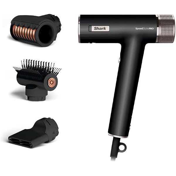 Shark SpeedStyle Pro high-velocity hair dryer system, straight and wavy