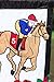 Evergreen Flag Red Derby Horse Race Applique Flag - 12.5 x 18 Inches
