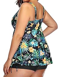 Aqua Eve Women Plus Size Tankini Swimsuit Two Piece