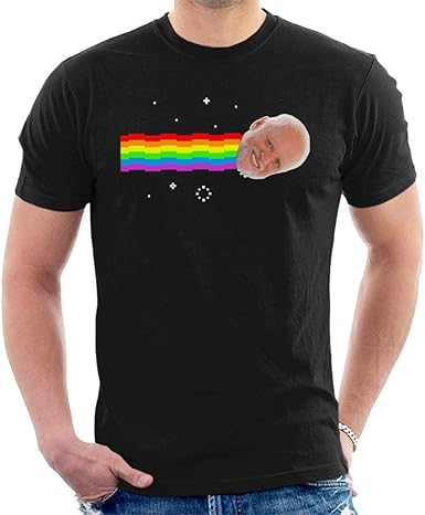 Cloud City 7 Harold Hide The Pain Nyan Cat Meme Men S T Shirt Amazon Fr Vetements Et Accessoires