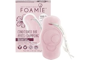 Foamie Hibiscus Organic Conditioner Bar – Dermatologically Tested Hydrating Conditioner – Eco-Friendly Packaging