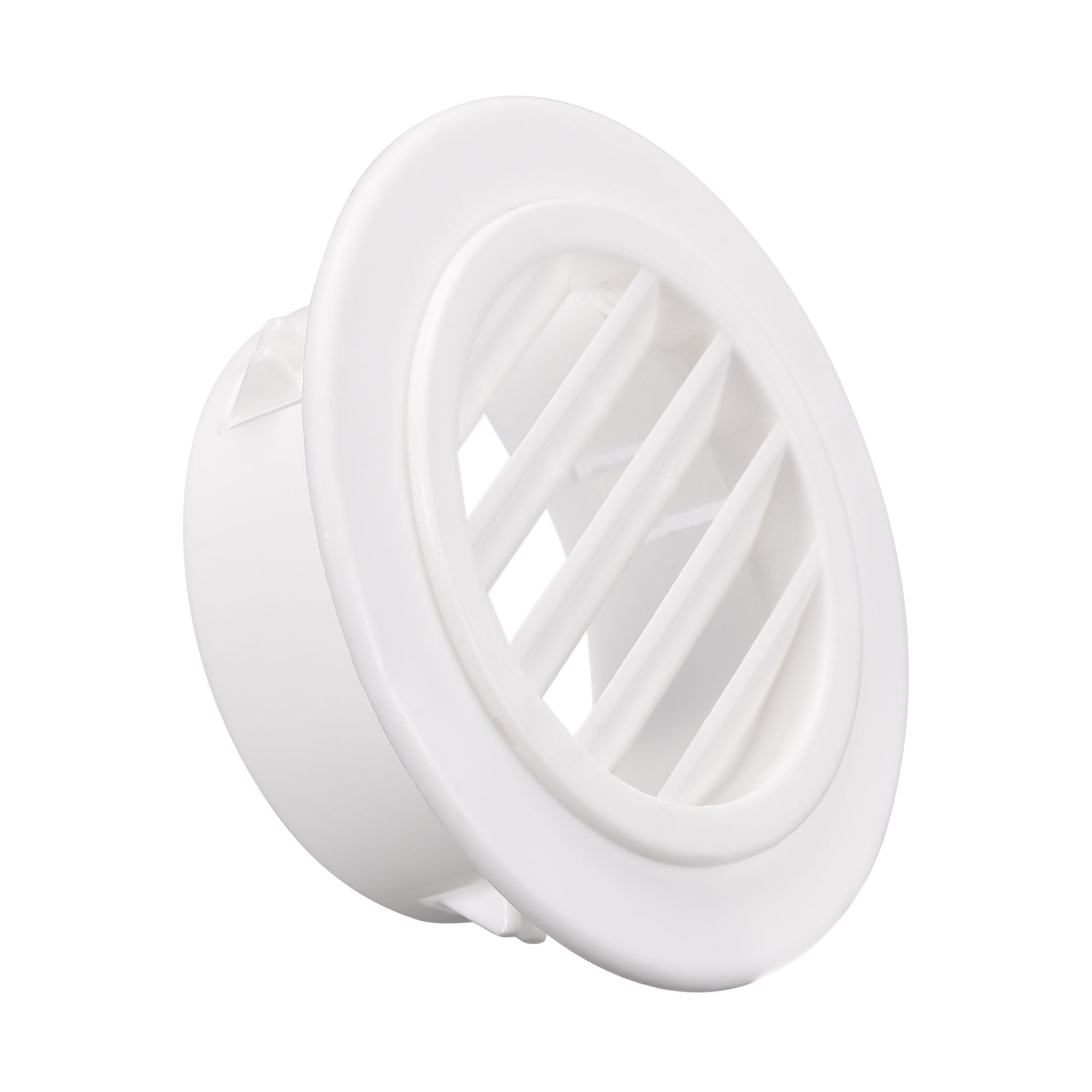 sourcing map Round Vent Cover, PP Plastic Detachable Air Vent Exhaust Louver for 2.8" - 3.2" Diameter Hole