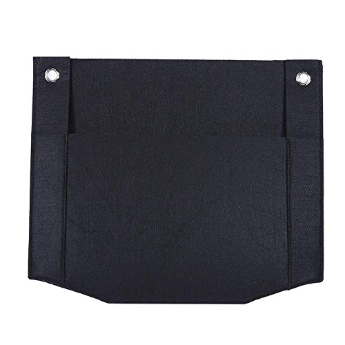 Matefield 35x30cm Single Pocket Wall Planter Vertical Garden Pots Hanging Bags(Black)