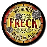 Freck Family Name Beer & Ale Neoprene Coasters