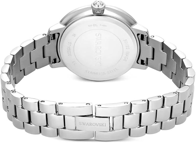 Matrix 3-Link Orologio, con Cristalli, Swiss Made, Meccanismo al Quarzo, Impermeabile Fino a 50 m, Finitura in Acciaio Inossidabile, 30 x 30 mm, 7 mm, 12,5-19 cm, 1,2 cm
