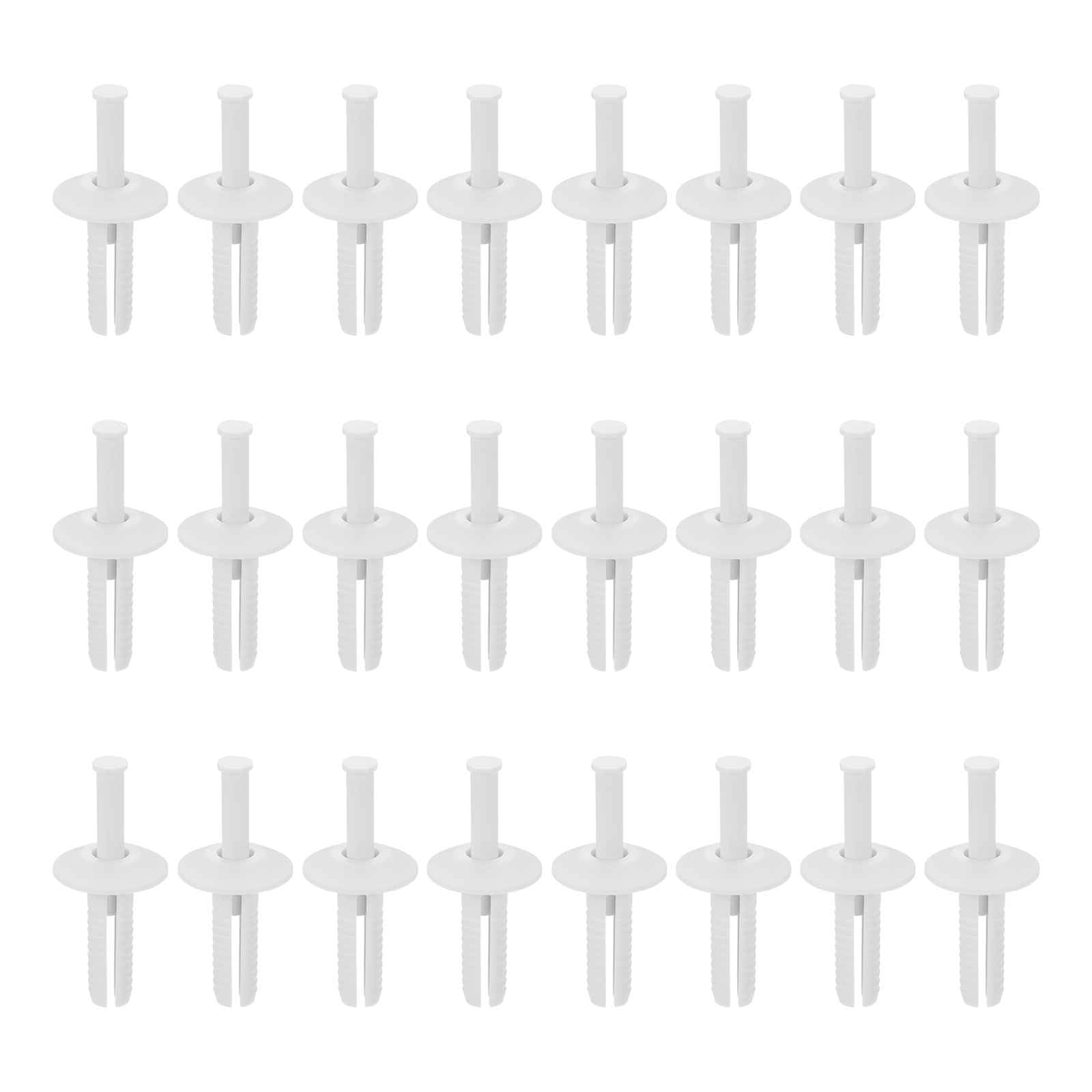 DTGN 1/4" x 3/4" (D x L) Nylon Drywall Rivets -50Pack - Good for Mechanical Equipment - Mushroom Blind Rivets - White