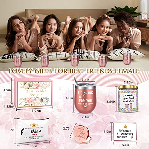 Jumway Birthday Gifts for Women, Funny Friend Gifts for Women Friendship, Happy Birthday Gifts Basket for BFF Bestie Best Friends Female Her Sisters Unique