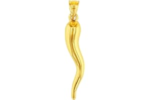 Jewelry America 14K Yellow Gold Polished Large Cornicello Horn Pendant