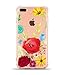 Hepix Flower Floral iPhone 7 Plus Case Color Flower, iPhone 8 Plus Case Pink Big Blossom for Women Girl, Cute Pretty Clear iPhone 7/8 Plus Case Sunflower with Protective Bumpers Flexible Protective