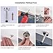 AUSHEN Wall Door Stopper 3.74inch Stainless Steel Wall Mount Brushed Finish Diy Door Stopper Rubber Tip (4pcs)