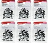 Singer Asst Black and White Professional Style Safety Pins, Multisize, 25-Count (Pack of 6)