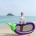LetsFunny Eggplant Pool Float Inflatable Giant Floats with Rapid Valves Pool Party Beach Swimming Raft Floaty Lounger Decorations Toys Games for Adult and Kids (M)