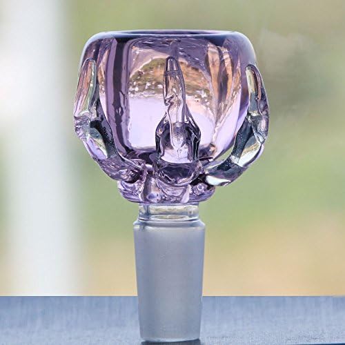 ZJAN Thick Glass Dragon Claw 14mm/18mm Male Glass Bowls,Handcrafted Glass items (14mm, Pink)