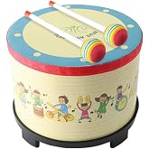 Musfunny Floor Tom Drum for Kids | Rhythm Percussion Musical Instrument for Boys and Girls Birthday Gift - Hand Play with Wooden Body and 2 Mallets 8 Inch