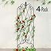 AMAGABELI GARDEN & HOME 4 Pack 47” x 16” Garden Trellis for Climbing Plants Outdoor Metal Garden Fencing Decorative Plant Trellis Vegetables and Rose Trellis for Ivy Cucumbers Black