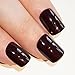 False Nails Bling Art French Fake Burgundy Brown Squoval 24 Acrylic Medium Tips