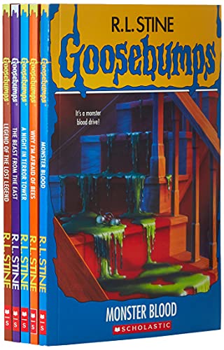 Buy Goosebumps 25th Anniversary Retro Set Monster Blood Why I M Afraid Of Bees A Night In Terror Tower The Beast From The East Legend Of The Lost Legend