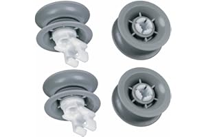 BUNNY BUGGS (2025) 611666 Dishwasher Upper Rack Roller Fit for Bosch Repleace dishrack roller 00611666 PS8727423 00165313 165313 AH3477770 EA3477770 AP4355370 PS3477770, 4Pcs - WHEEL KIT