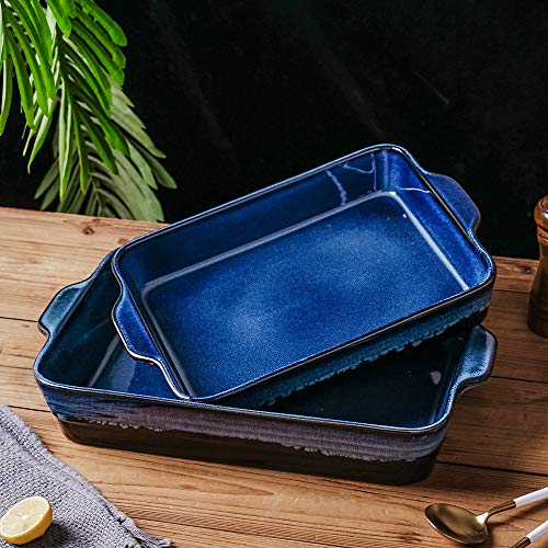 KOOV Bakeware Set, Ceramics Baking Dish Set, Rectangular Casserole Dish