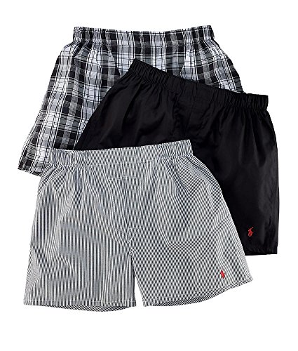 Polo Ralph Lauren Classic Woven Boxer 3-Pack, XL, Polo Black