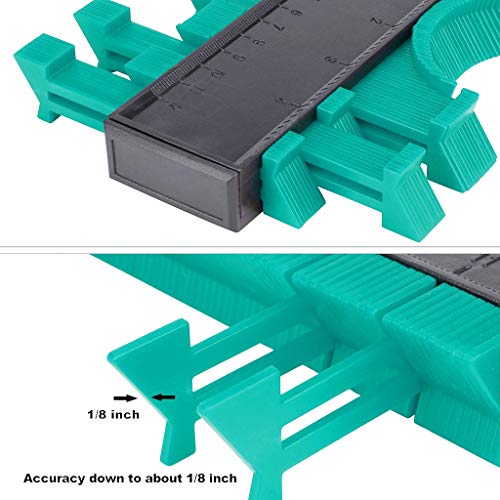 Fan-Ling 2 Pieces Contour Gauge Duplications 5 and 10 Inch Profile Copy Tool Shape Measuring for Corners and Contoured，Shape Duplicator Precisely Copy Irregular Shapes - Thumbnail 3