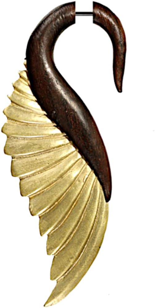 CHICNET Fake Piercing Ohrring Hook Ohrstecker Damen Herren Dehnschnecke