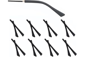 OPUGIT Eyeglass Replacement Temples,Silicone Glasses End Tips Ear Sock Pieces Sleeve for Thin Metal Glasses Legs,8 Pairs
