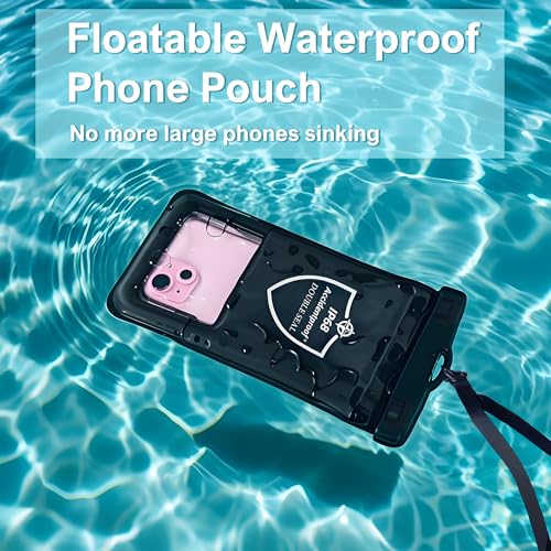 AiRunTech Floating Waterproof Phone Pouch,Waterproof Phone Case with Lanyard Protector for iPhone 16 15 14 13 12 Pro Max,Waterproof Cellphone Bag Beach Cruise Ship Essentials Vacation Accessories