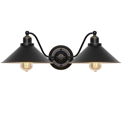 Buy Industrial Bathroom Vanity Light 2 Light Gooseneck Wall Sconce Fixture With Black Metal Lampshades Vintage Edison Wall Lamps For Bedroom Kitchen Living Room Porch Hallway Mirror Cabinets Dressing Tab Online In Indonesia
