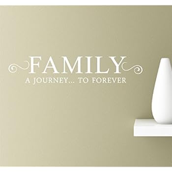 Amazon.com: FAMILY A JOURNEY TO FOREVER Vinyl wall quotes sayings home