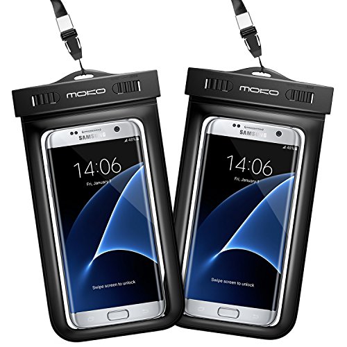 [2 pack] universal waterproof phone pouch, moko ipx 8 w…
