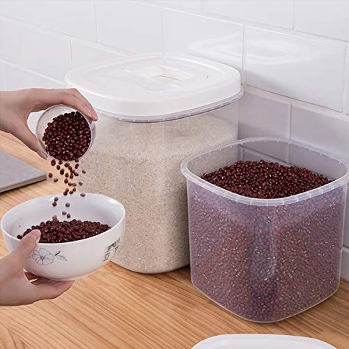 Airtight Food Storage Container - 20 Lbs Rice Container Bin with Measuring Cup - Cereal Container Dispenser for Rice Flour Storage, Kitchen Pantry Organization